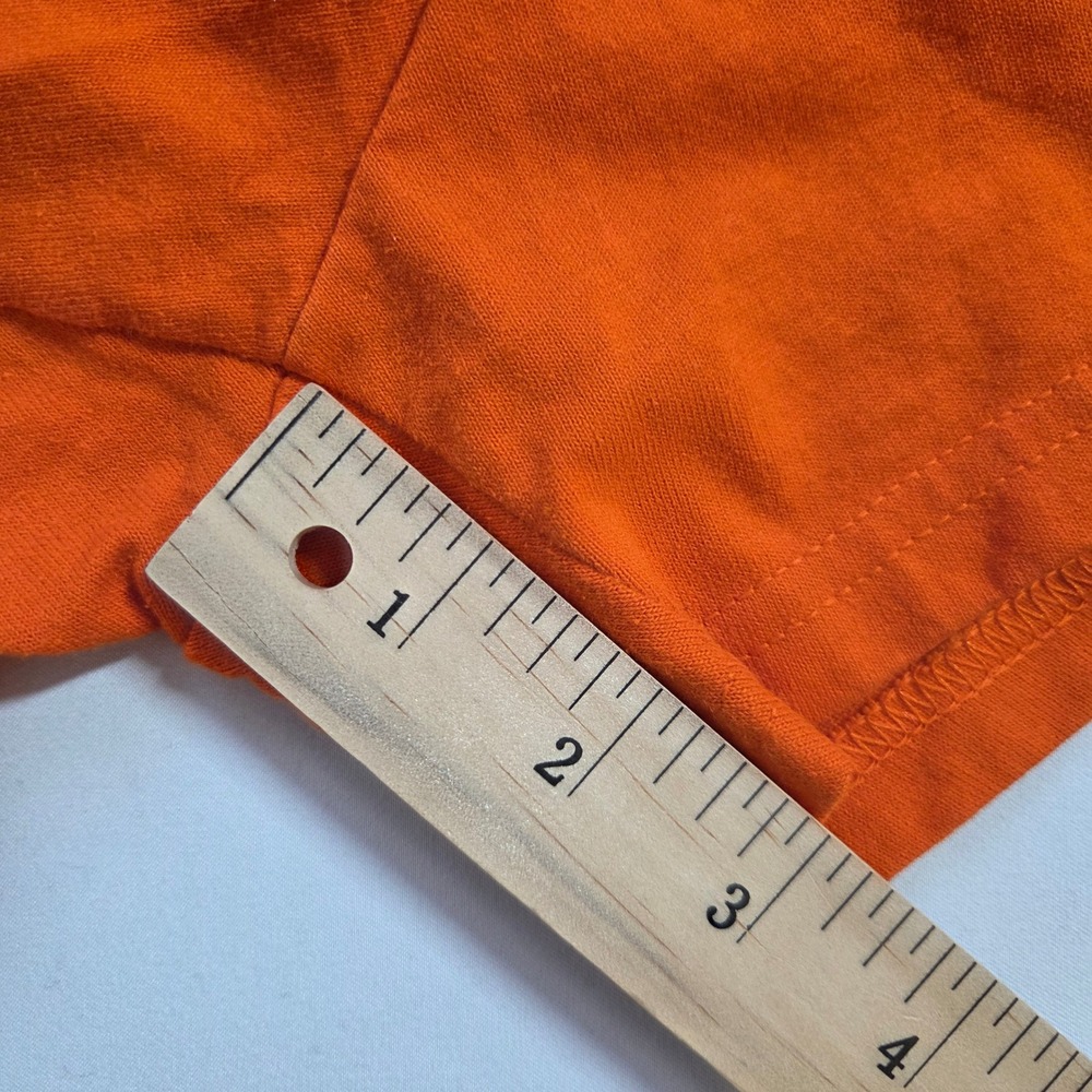 Soffe Womens Orange Athletic Gym Cheer Shorts Size Large High Rise Cotton - Picture 5 of 7